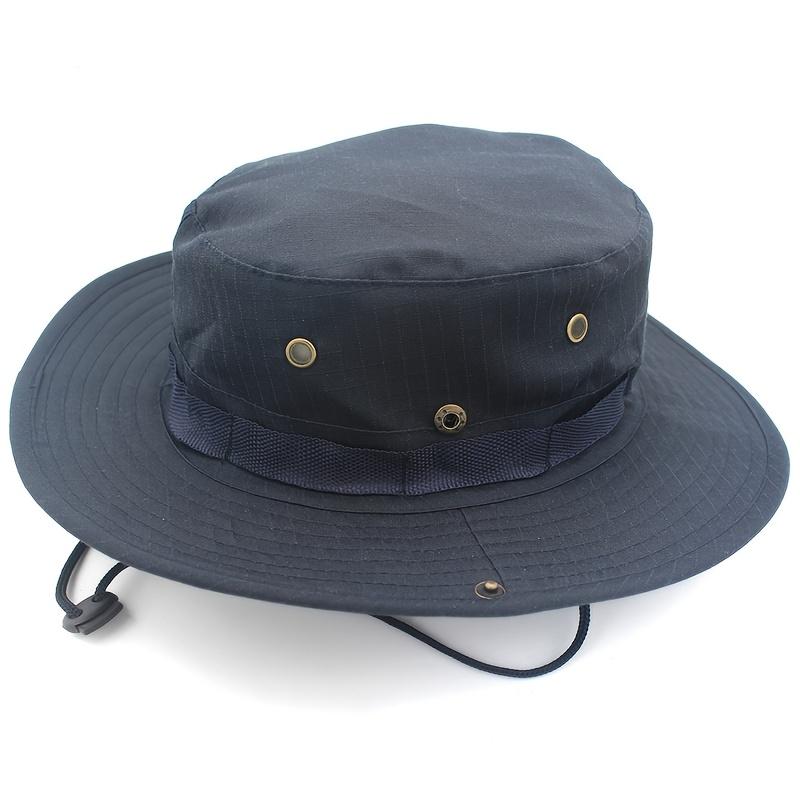 

Unisex Sun Hat for Outdoor Fishing Hiking Hunting UV Protection Breathable Foldable Adjustable Chin Strap Wide Brim Boonie Hat