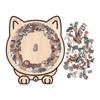 Wooden Cat Puzzle Cat-shaped Wooden Jigsaw Puzzle Irregular Puzzle Pieces Game Birthday Xmas Gifts For Cat Lovers Home Decor