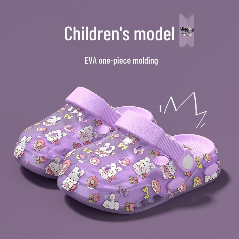 

JINGRUIXIANG Kids Closed-Toe Clog Beach Slippers