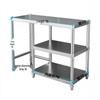 Stainless Steel Three-Tier Kitchen Storage Rack for Gas Cylinder, Stove, and Chopping Board