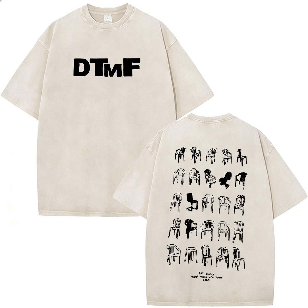 

Rapper Bad Bunny Vintage Washed T Shirts Debi Tirar Mas Fotos DTMF T-shirts Men s Clothing Fashion Hip Hop T-shirt Streetwear 5XL різнокольоровий