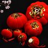 30 Peças Mini Lanternas Vermelhas de Veludo DIY Decoração Pendurada da Sorte para Casamentos 2025 Ano Novo Chinês Festival da Primavera Decoração de Festa Temática para Casa
