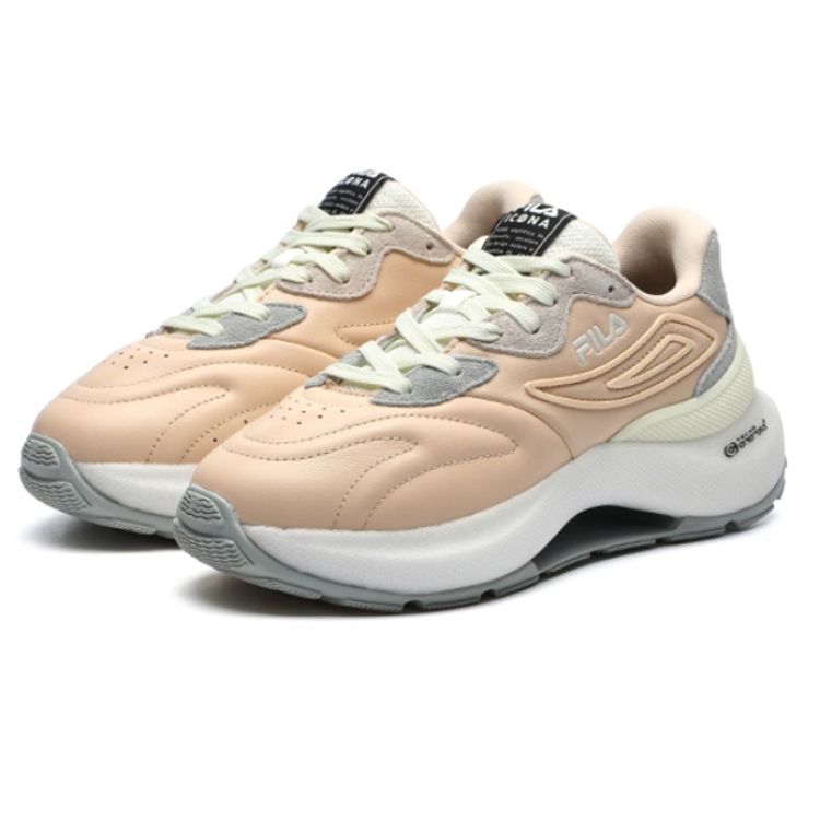 Fila Fusso Icona Fabric Top Layer Cowhide Low Top Lifestyle Sneakers Women Sneakers Nude-Pink F12W213113FNV