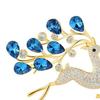 Women Brooch Small Deer Design Stable Pin with Rhinestone Inlay Dazzling Sweater Suit Coat Dress Badge Outfit Accessory
