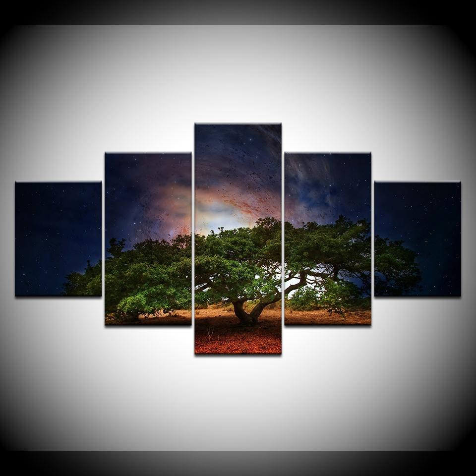 

Canvas Painting A larger Millennium old tree 5 Pieces Wall Art Painting Modular Wallpapers Poster Print Home Decor 20x35 20x45 20x55cm
