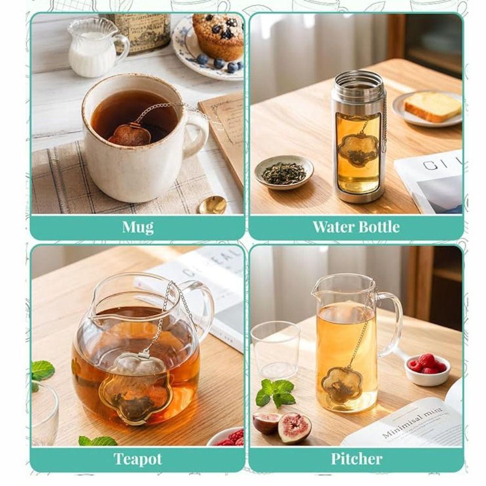Fine Mesh Tea Strainer Stainless Steel Tea Ball Filter Portable Tea Infuser Ball  for Brew Tea