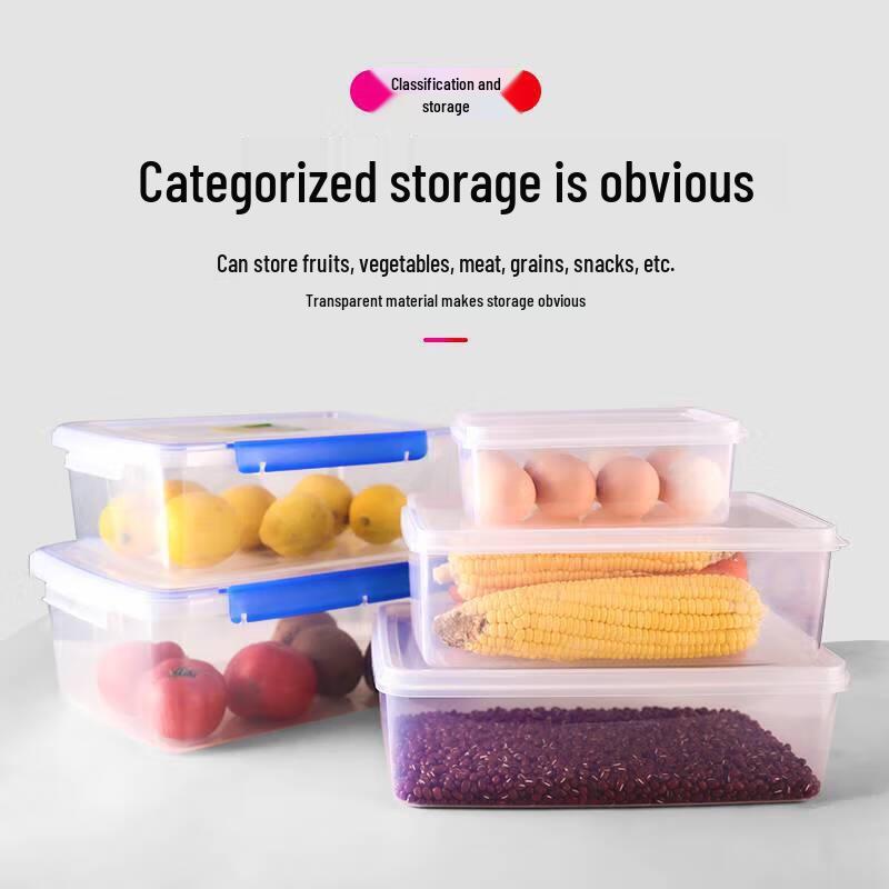 JingJingRS Transparent Rectangular Food Storage Container