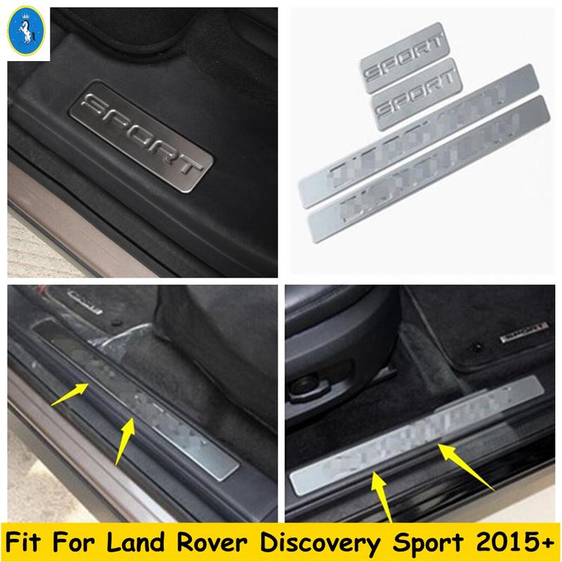 

Side Door Sill Protector Threshold Scuff Plate Welcome Pedals Cover Trim For Land Rover Discovery Sport 2015 - Accessories