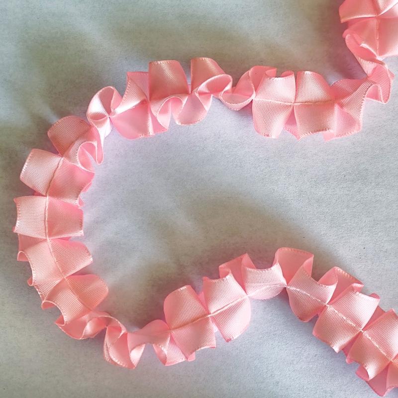 

30 Yards 2.5cm Width Polyester Pleated Ruffle Ribbon Edge Decorative Lace Trim DIY Handmade Clothes Hat Lolita Bag Accessories 30 Yards