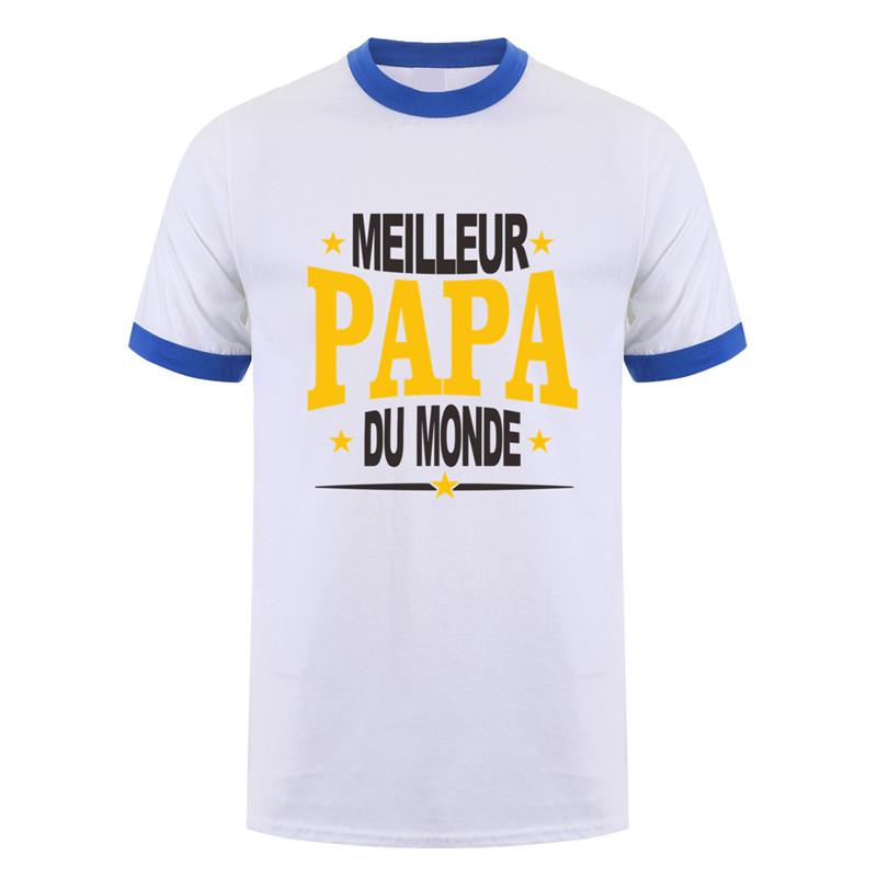 Best Dad In the World T-Shirt Short Sleeve Unisexs French Father Dad T-shirt Papa T-shirt Oz405