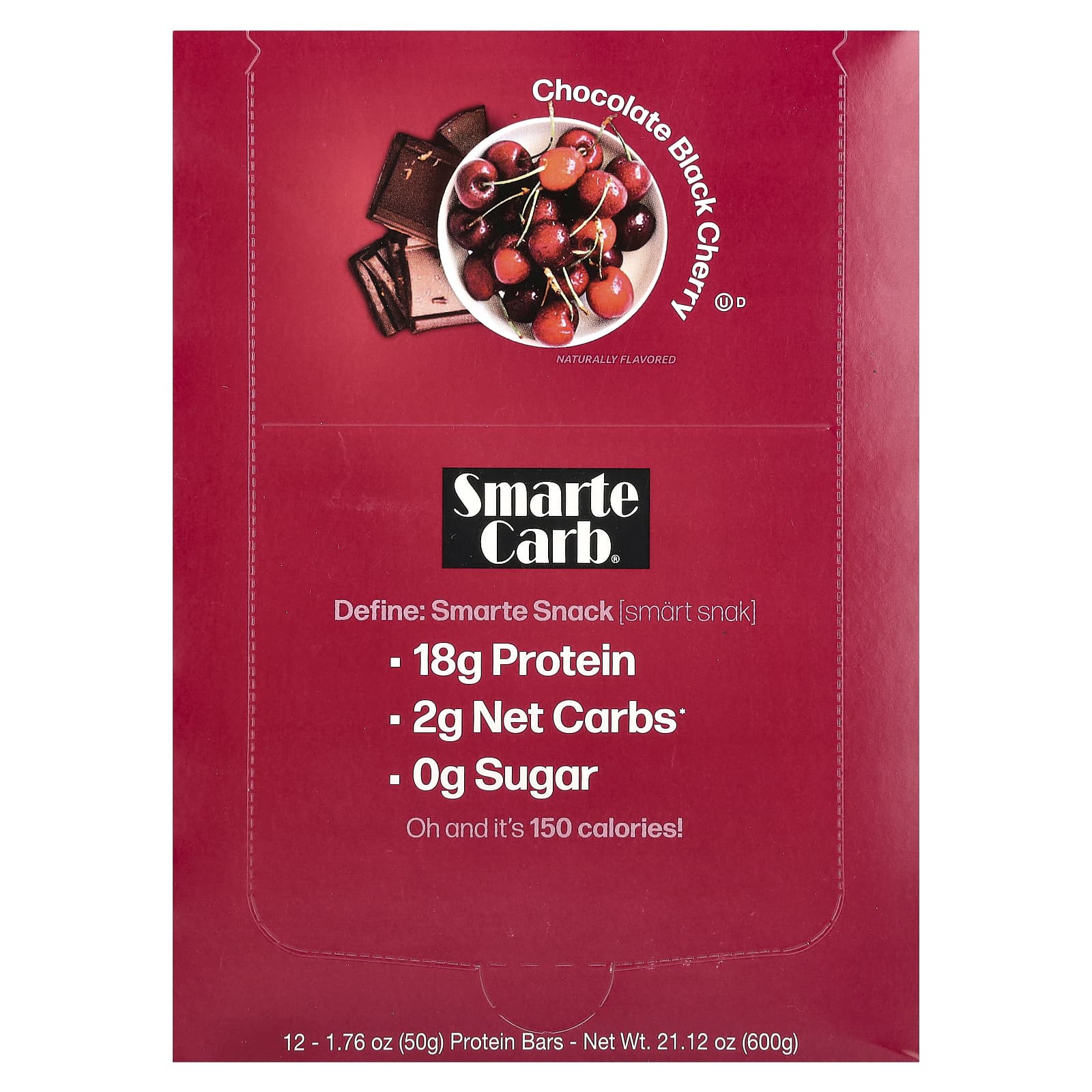 

Smarte Carb® Protein Bar, Chocolate Black Cherry, 12 Bars, 50G (1.76Oz) Each