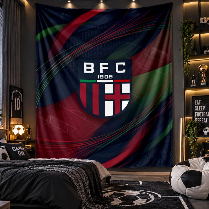 Wall Hanging Tapestry Bologna FC Print Cloth for Living Room Bedroom Home Decor