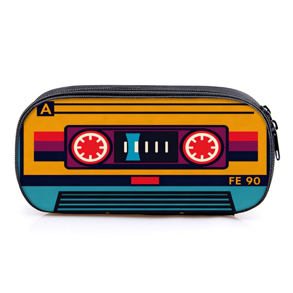 Hot Sales Tape Print Layered Fabric Pencil Case 3D Cartoon Pen Bag Best Gift for Boys/Girls School & Office Supplies