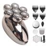 A78E-Gift For Men 7-Head Electric Shaver USB Rechargeable Stainless Steel Blades For Men' S Quick Shave Beard& Hair Trimmer Silv