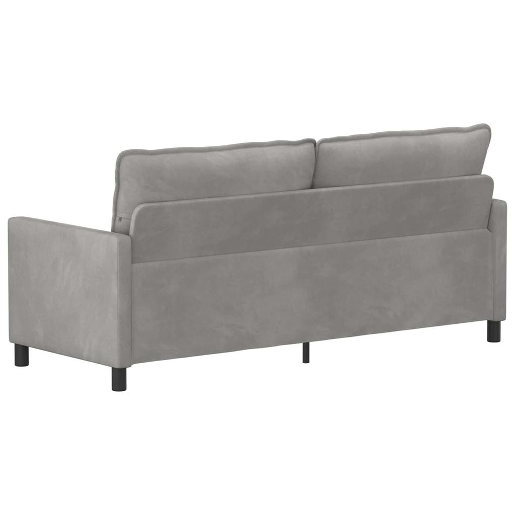 Sofa Light Grey 196 x 81 x 87.5 cm Velvet