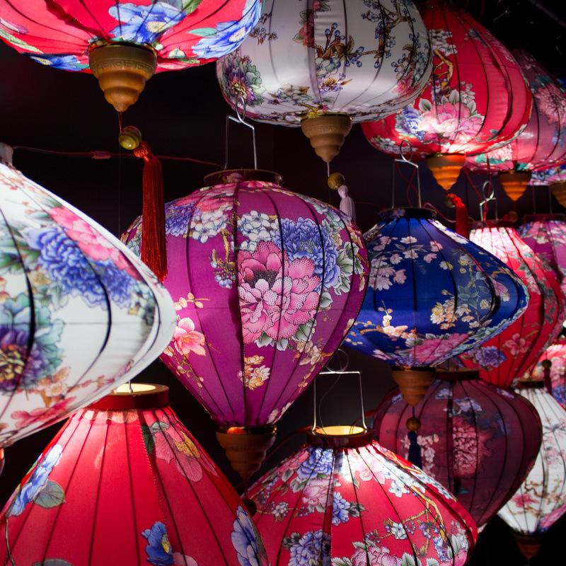 Gold-Edged Peony Palace Lantern - Chinese Style for New Year, Spring Festival, Weddings, Outdoor, or Housewarming Decor