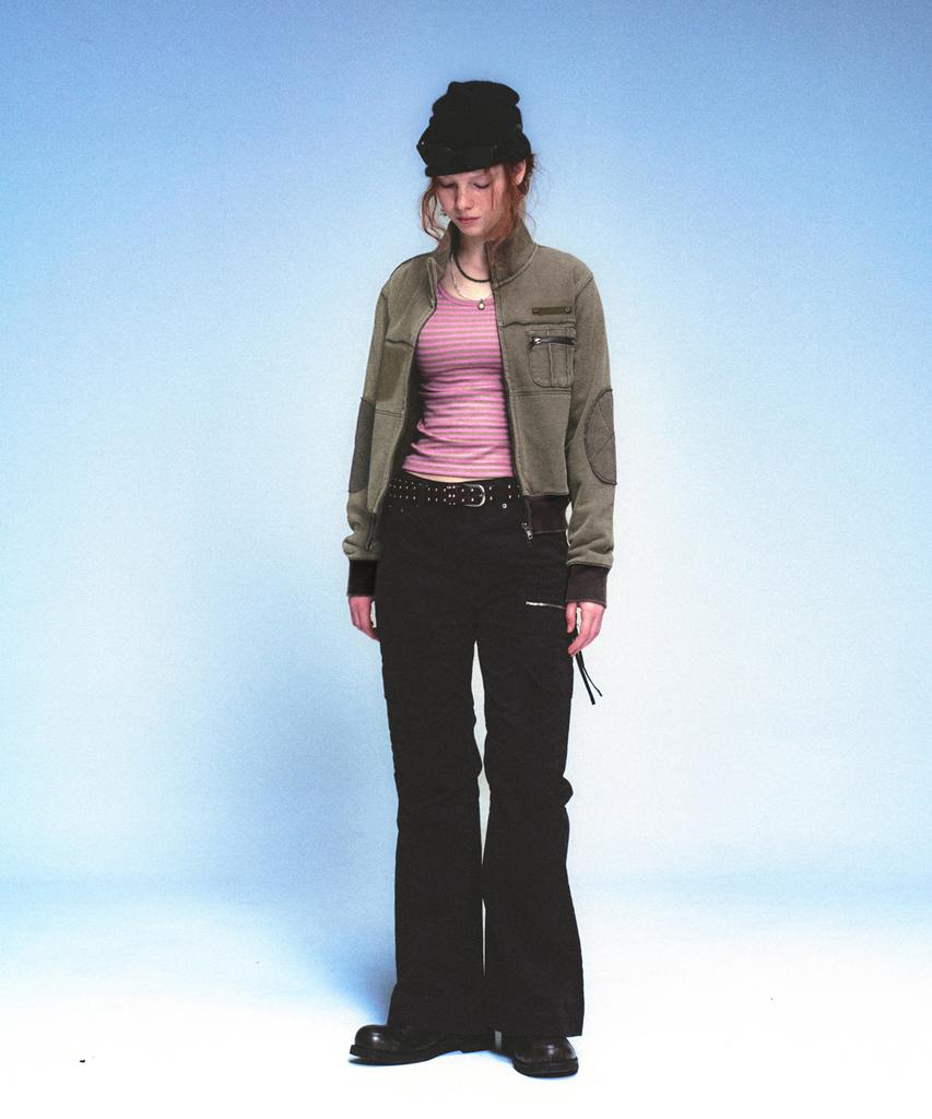 MAINBOOTH Cargo Bootcut Pants(Black)