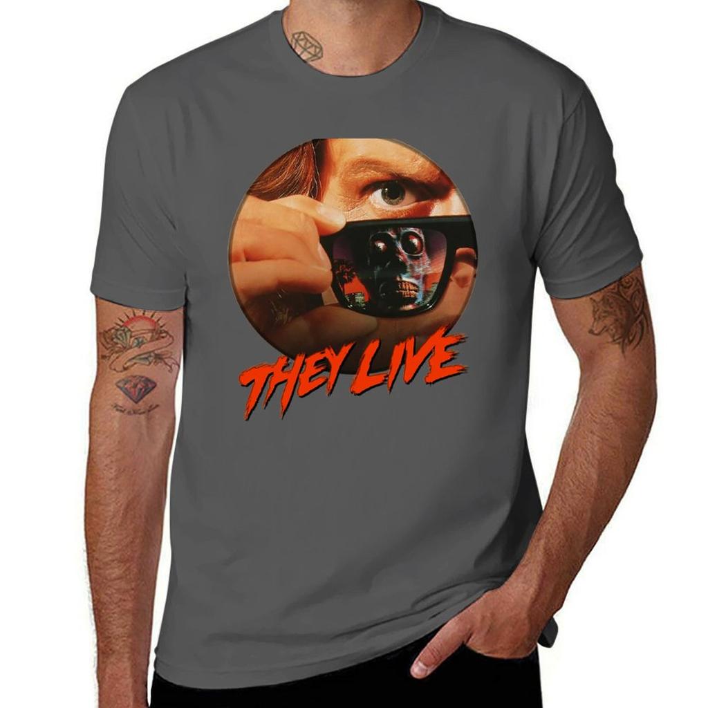 They Live T-shirt Man T Shirt Designer T Shirts Cotton 100% Man T Shirt Graphic T-shirt