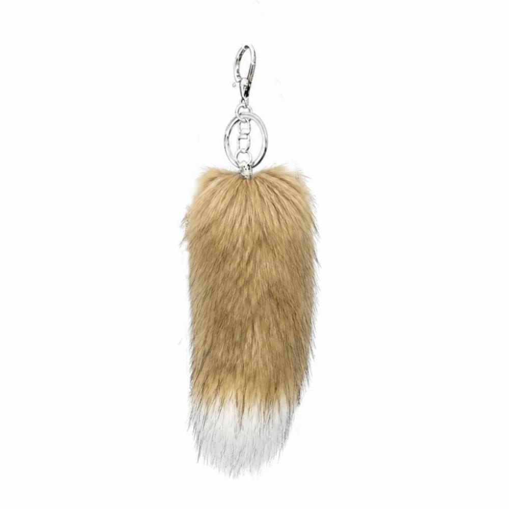 Plush Faux Fur Charm Long Tail Plush Tail Pendant Cute Plush Tail Keychain Handbag Accessory