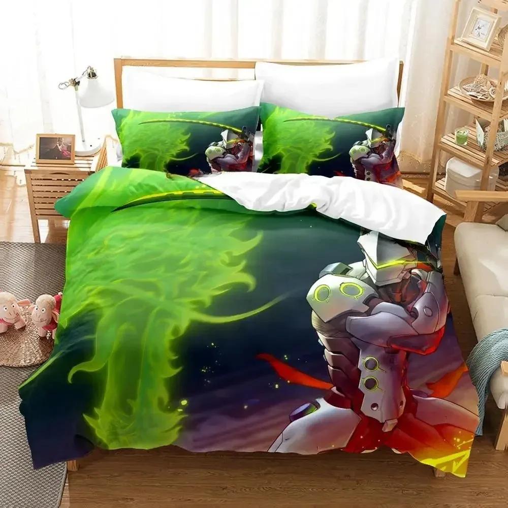 Game Cool Dragon Blade Genji by Bedding Set Single Twin Full Queen King Size Bed Set Adult Kid Bedroom Duvet Cover Sets Anime