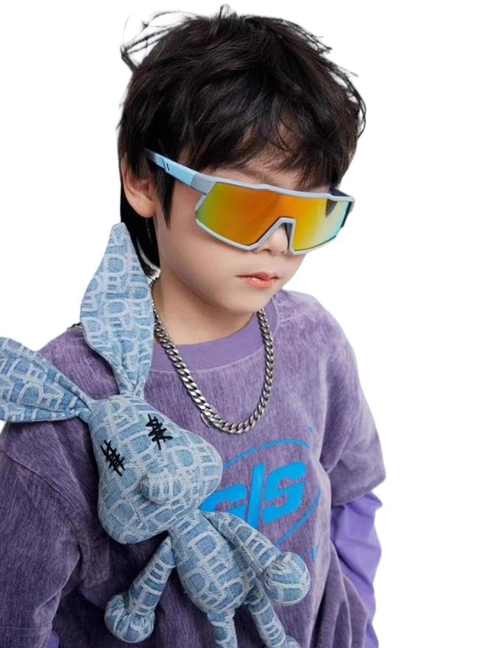 

Feisedy Polarized Sports UV400 Ultra for and Cycling Kids Sunglasses, Protection, TAC, Lightweight, 20g, Golf, Jogging, Baseball, Bass, Fishing,