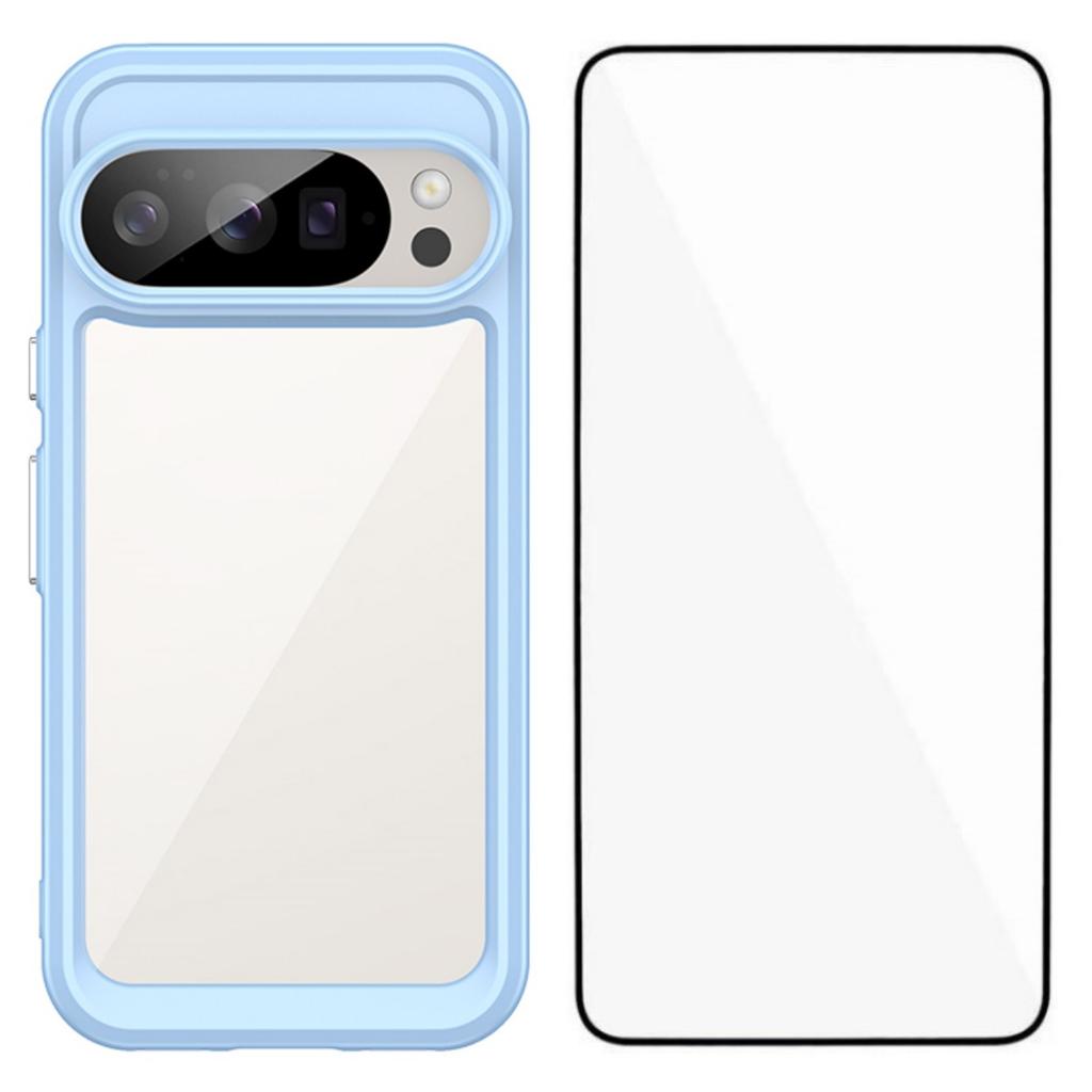 For Google Pixel 10 Pro Phone Case WANLONFENG XC Series TPU Acrylic Cover with Tempered Glass (Big Lens Hole)