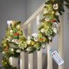 Elegant White Pine Needle and Pine Cone Christmas Wreath for Indoor Decoration