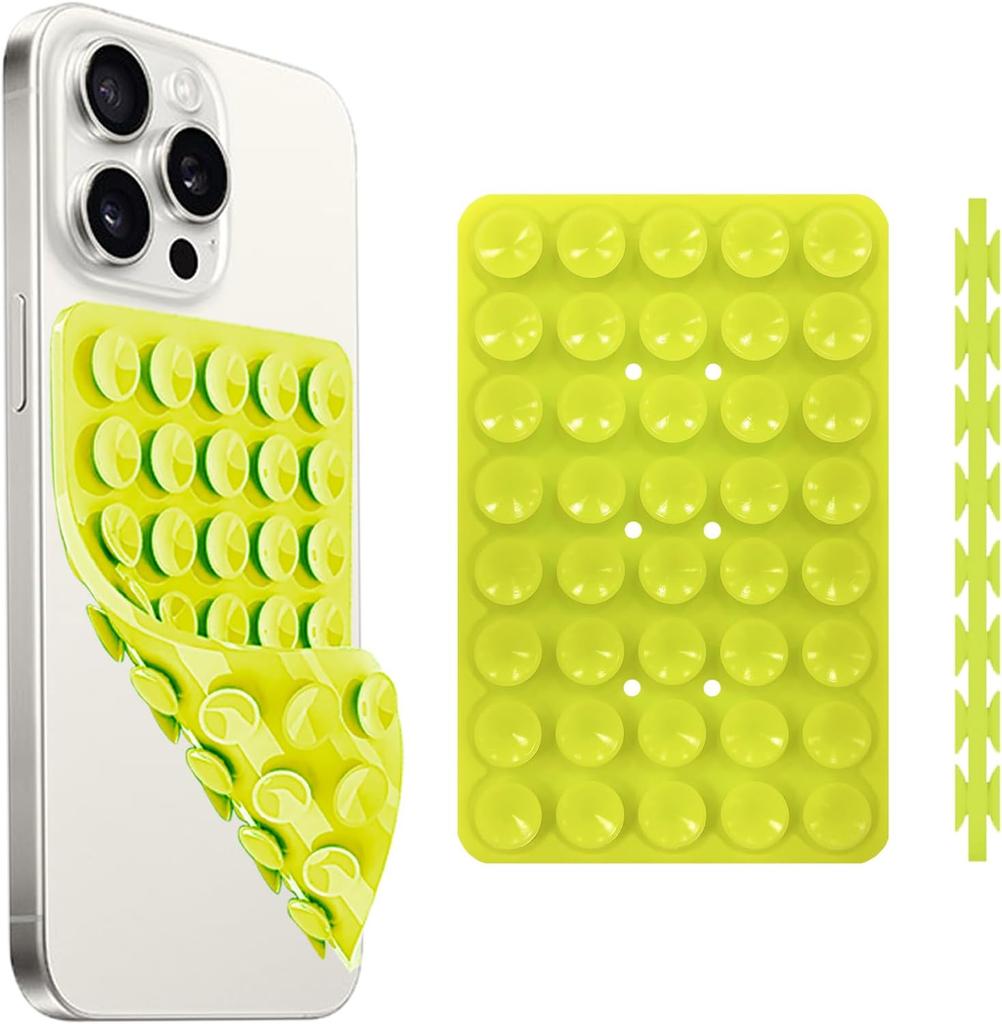 Double-Sided Suction Cup Phone Mount, Silicone Suction Phone Case Adhesive Sticky Phone Grip Hands-Free Phone Grip Phone Stand