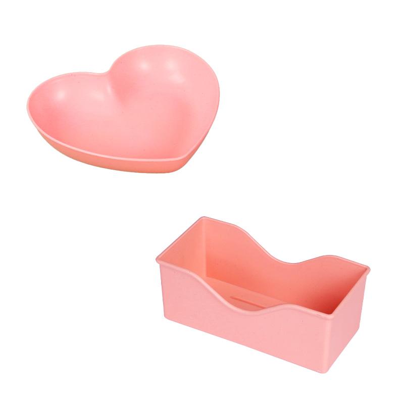 10pcs/set Heart Shaped Home Spit Bone Plate Dinner Plate Creative Snack  Fruit Plate
