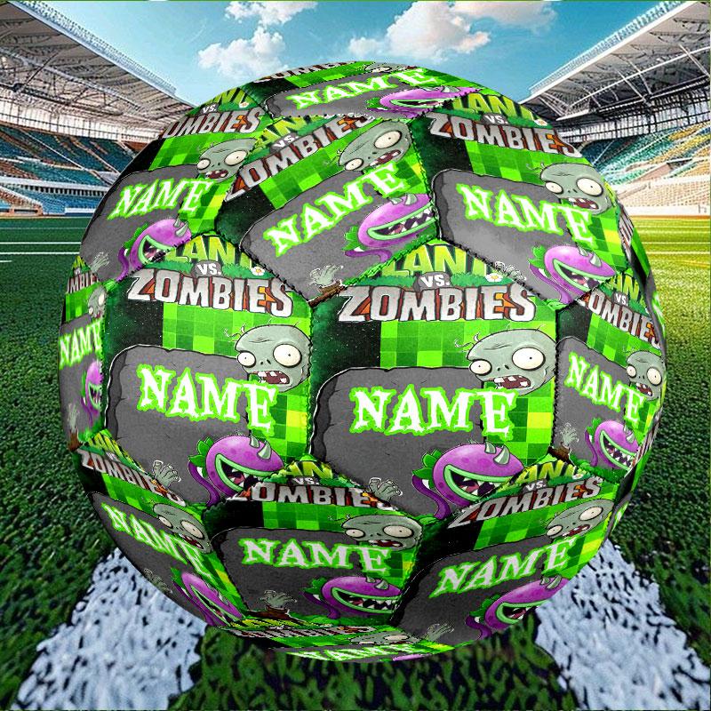 Custom Name Personalized Plants vs. Zombies Print Size 5 Soccer Ball Training & Match Football, for Team, Kicking, Gift for Football Enthusiasts