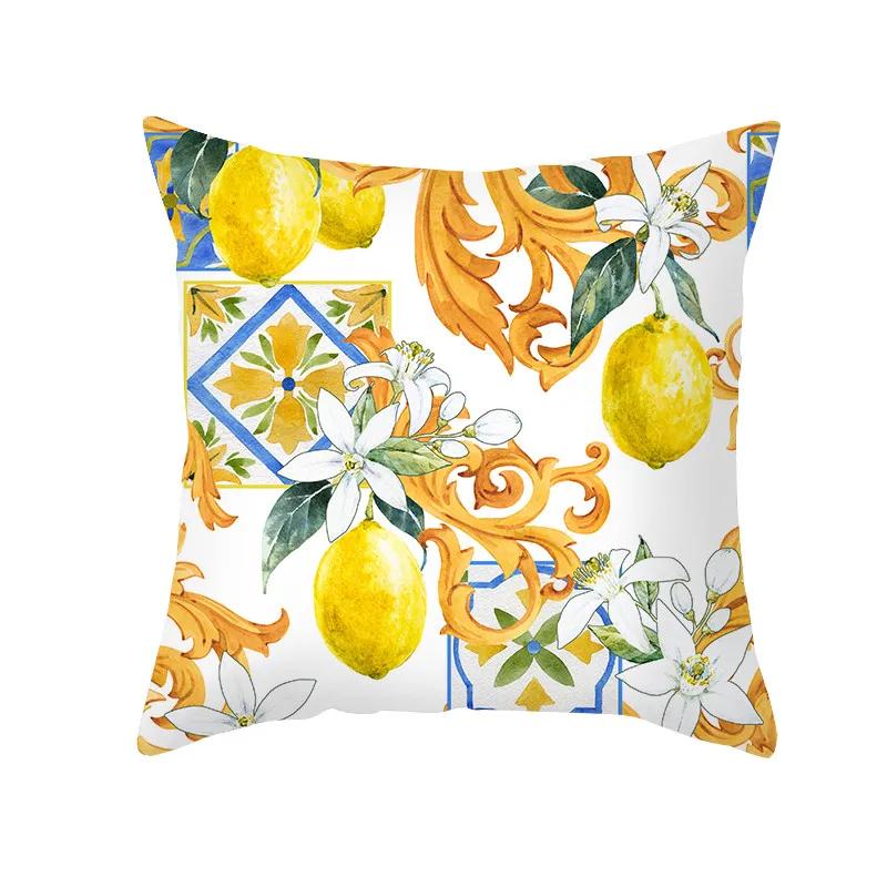 Summer Fruit Cushion Cover Lemon Orange Watermelon Decorative Pillow  Sofa  Home Decor