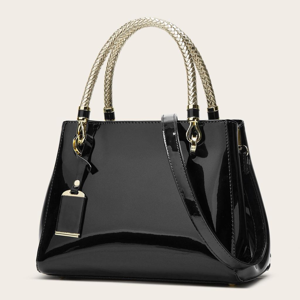 Women's bag new women's premium red patent leather handbag large capacity tote bag Guangzhou