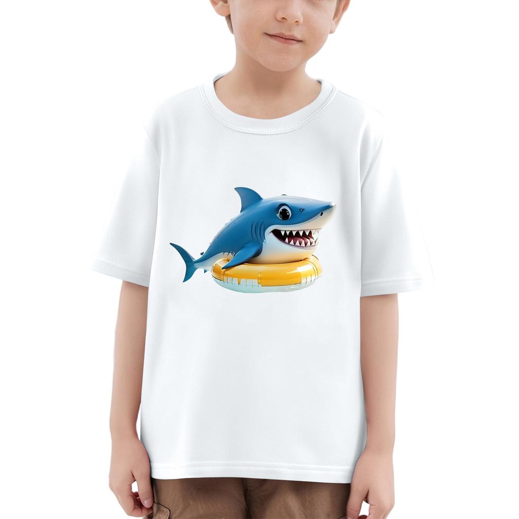 Kinder Kurzarm-T-Shirt mit Tiermuster, für den Alltag und Freizeit