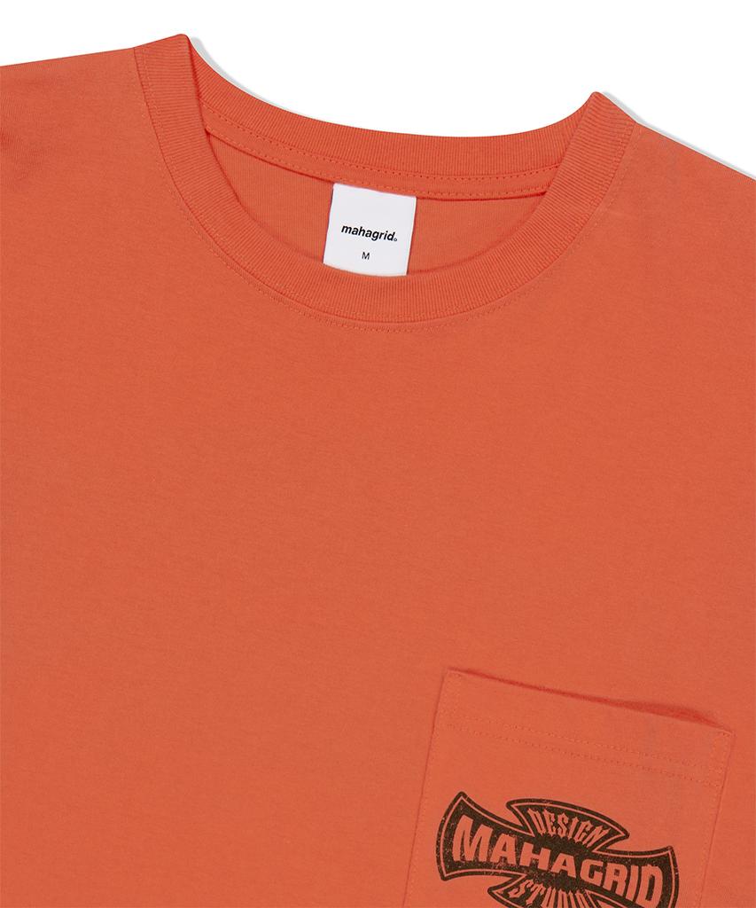 MAHAGRID Cross Logo Thermal Ls Tee Orange(Mg2Ffmt571A)