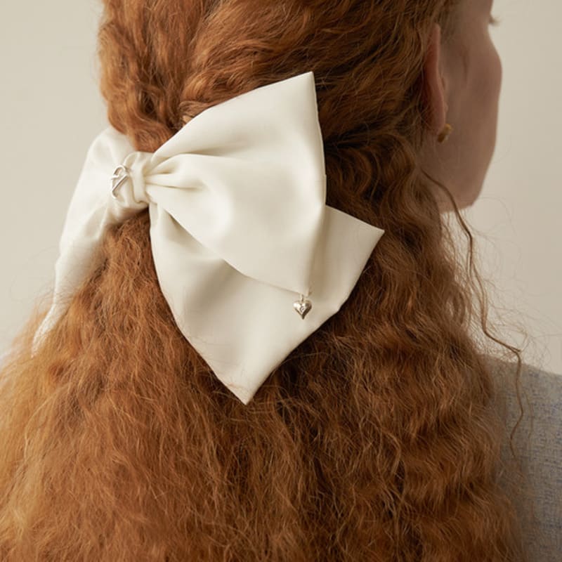 FLOWOOM Matt Point Hair Ribbon-White