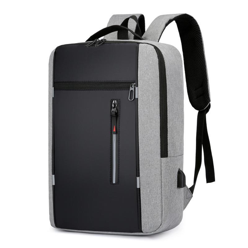 High-end Men's 15-inch Multifunctional Business Backpack with USB and Logo Printing Option