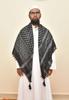 Lenço Keffiyeh Kufiya Metálico da Palestina (48*48)Shemagh Tradicional da Palestina Livre com Borlas Arafat Hatta Lenço de Cabeça Estilo Árabe Unissex