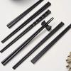 Reusable Japanese Chopsticks Non-Slip Black Chopsticks Chinese Chopsticks  Kitchen Tableware