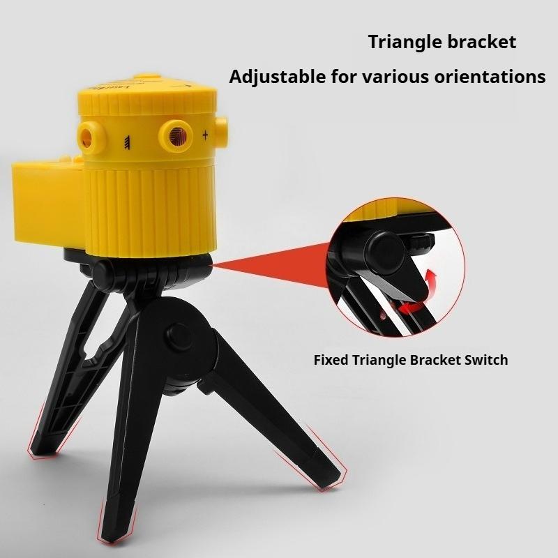 Infrared Laser Level with Bracket Multifunctional Casting Meter Line Beater Rotatable Household Level Ruler with LED Light