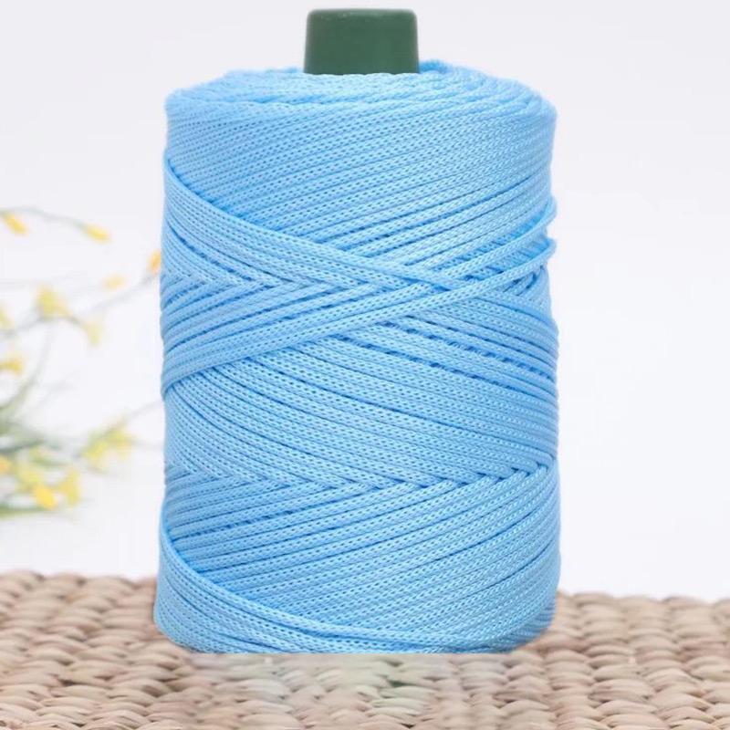 Summer Crochet Yarn Ice Rope 3mm Thread for Hand Knitting Bag Sun Hats Shoes Woven DIY Hook Cushion Silk Medium Thick about 200m