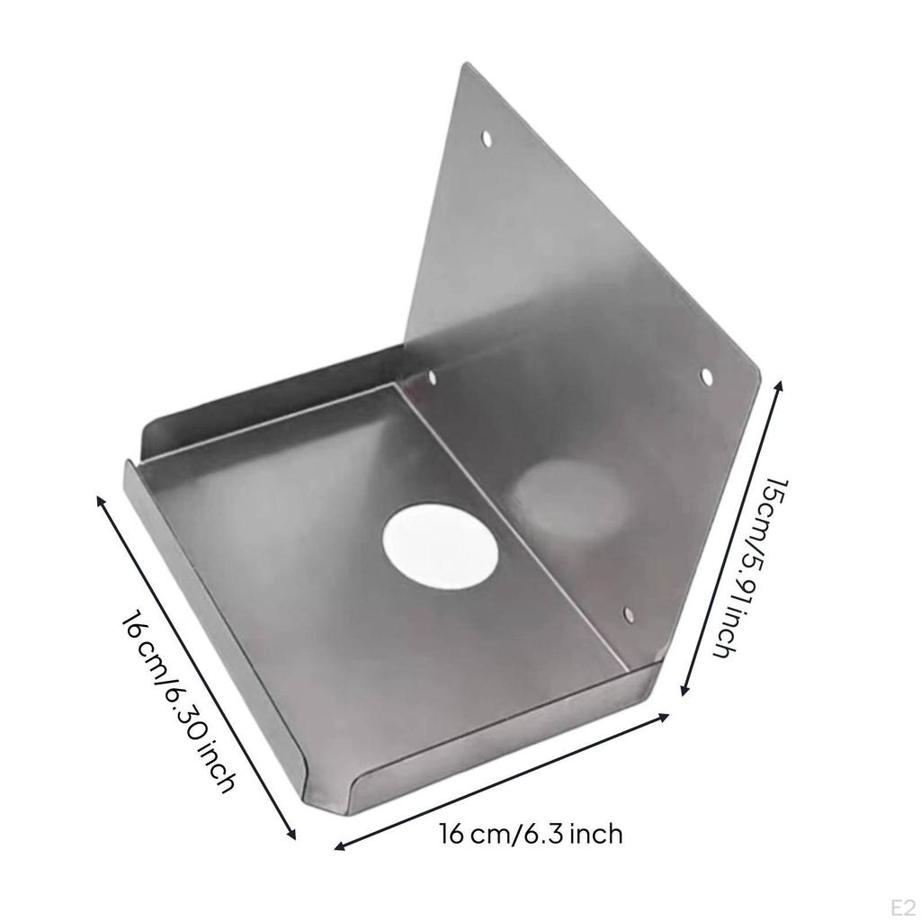 Shelf Bracket with Tray Heavy Duty Stainless Steel Thickened Support Brackets for