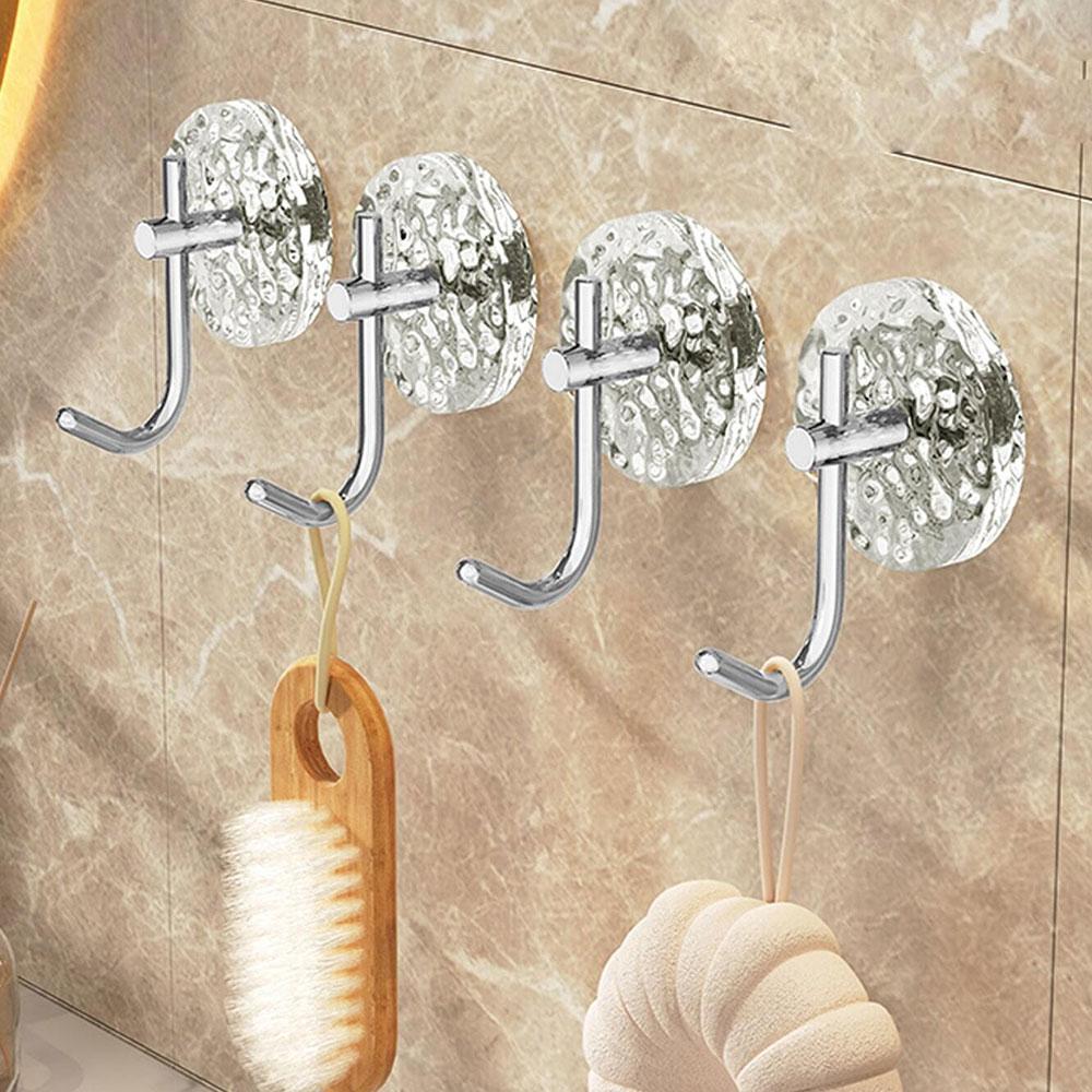 4pcs Hook Adhesive Without Punching, Strong Load-bearing, Transparent, and Traceless. Hook Adhesive Is Applied To the Kitchen, B