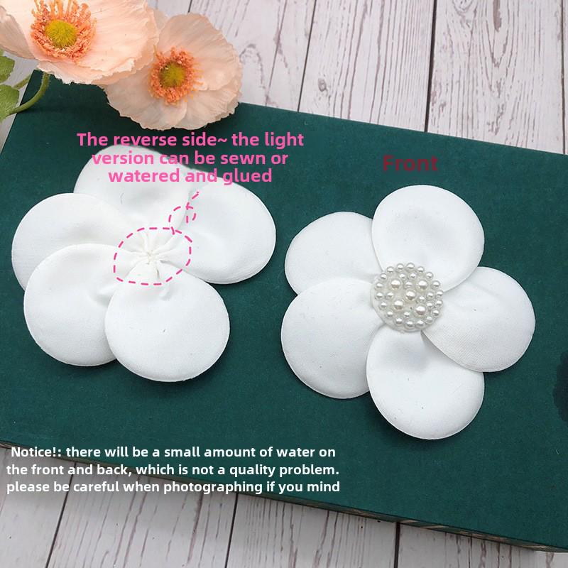 Изысканные 3D черно-белые цветочные аксессуары для одежды и проектов «сделай сам»