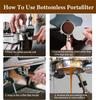 Bottomless Stainless Steel Coffee Handle W/ Wood Grip for Breville 9 Set + Multifunctional Extraction Mirror, Barista Parts - YJKJ-yg126