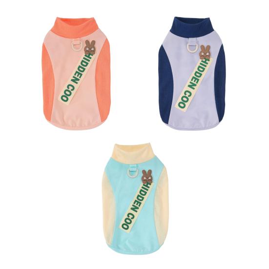 Dog T-Shirt Breathable Pet Vest Summer Dog Clothes Color Block Puppy Tee Shirt with D-Ring for Small Dogs