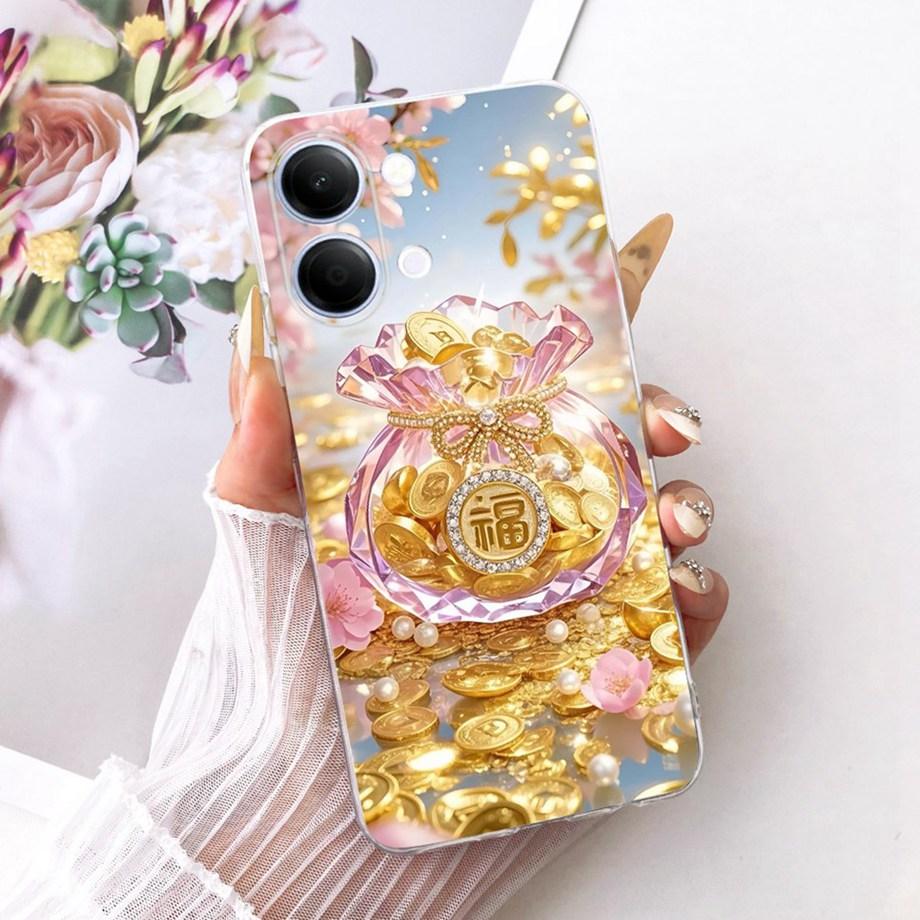 For Vivo Y05 Y11D 4G / Vivo Y11 5G Y21 5G Phone Case Soft Silicone Clera Cover Butterfly Dragon Cat Floral Painting Bumper Funda