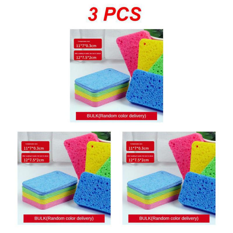 1~10PCS Cleaning Sponge RubsBrush Descaling Compress Clean Rub Sponge Wipe For Cooktop Pot Compressed Rubs Kitchen Cleaning