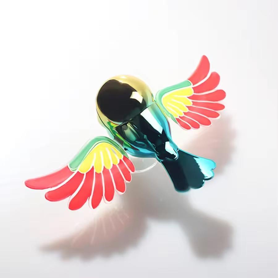 non-toxic Car Ornaments Cute Realistic Flying Bird Eco-friendly Helmet Accessories Creative Personalized Electric Vehicle Decoration