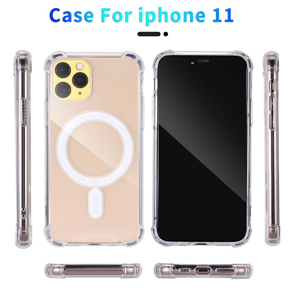 Magnectic Case For 12 Pro Max 12 Case For Magsafing Wireless Charging Shockproof Full Protection PC\+TPU Case