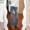 2025 Retro Plus Size Wide-Leg Micro-Flare Jeans for Women - Autumn/Winter